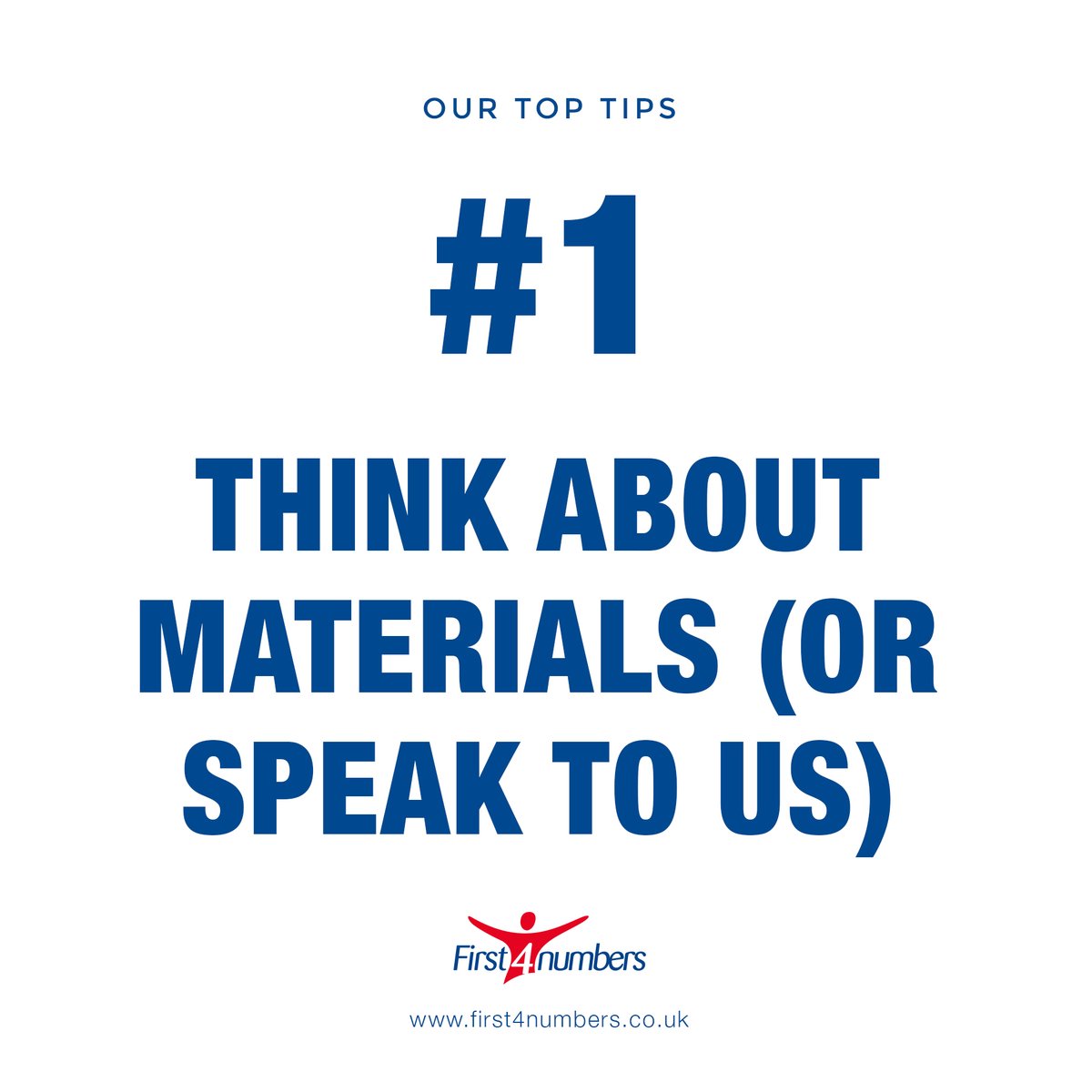 First4Numbers's tweet photo. When ordering your numbers, think about what you need them to be/do, does it need to be durable? Waterproof? Will it need to be low glare? This will then help you with your choice of material. Find out more of our top tips - https://t.co/NRyIa3Ilg5... 

#tiptuesday #toptiptuesday https://t.co/aR5T4rGPRt