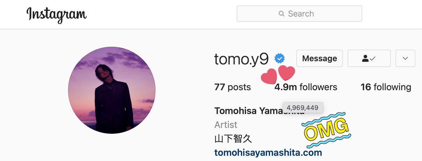 Borntobe Sweetie Road To 5 M 山下智久instagram 山下智久4 969 449 It S All About Number 4 And 9 T Co Kpjh55qzwc Twitter