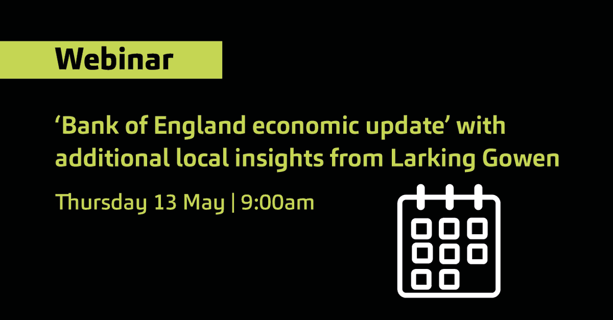 LarkingGowen's tweet photo. We're pleased to share this event with you to support your future Business planning. This 1 hr webinar with Barclays experts, Accountant specialists &amp; The Bank of England will help you refresh &amp; navigate some of the most important months as 2021 progress’s https://t.co/eNBkfNmsbL https://t.co/RbpTeZ4mPX