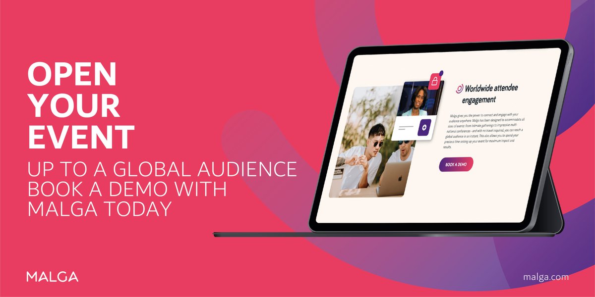 Do you want your events to reach wider audiences than ever before? 🌍

By hosting your #virtualevents with Malga, you’ll provide an immersive, engaging experience for your attendees - wherever they are in the world.

Book a demo and see what you can do: buff.ly/3pd4aEJ