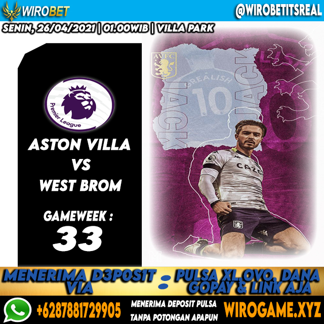 wiroofficial's tweet photo. Pertandingan Liga Inggris Antara ASTON VILLA VS WEST BROM 26/04/2021!

JADWAL PERTANDINGAN : Senin, 26 APRIL 2021 📌.
PUKUL : 02.15WIB
STADIUM : Villa Park 📌.
REKOMENDASI SPORTSBOOK : WIROGAME,XYZ📌 (ganti koma menjadi titik).
WhatsApp WIROBET : 0878-8172-9905📞.
#PremierLeague https://t.co/z53HoIYvSi