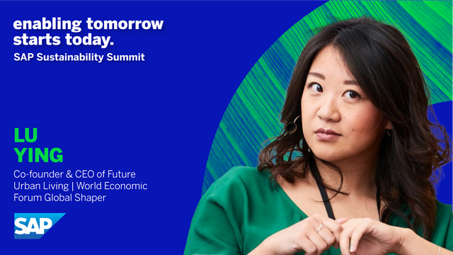 Make the world circular by design! <a href="/YingLulu/">Lulu</a>, Co-Founder of <a href="/FULCollective/">Future Urban Living</a>, is demonstrating how every business in the world can be regenerative. #SAPSustainabilitySummit #SAP4Good bit.ly/2QItUg4