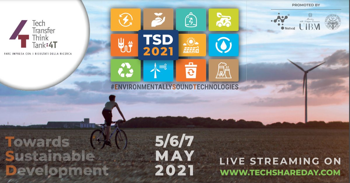JacobacciIP's tweet image. #4TJacobacci è partner di TSD 2021, #techshareday.
Il tema di quest’anno è Environmentally Sound Technologies.
L’evento online prevede 9 webinar su Agricoltura, Energie Rinnovabili e Manifattura Sostenibile.
Per maggiori informazioni e per registrazioni: hubs.li/H0Lmn4P0