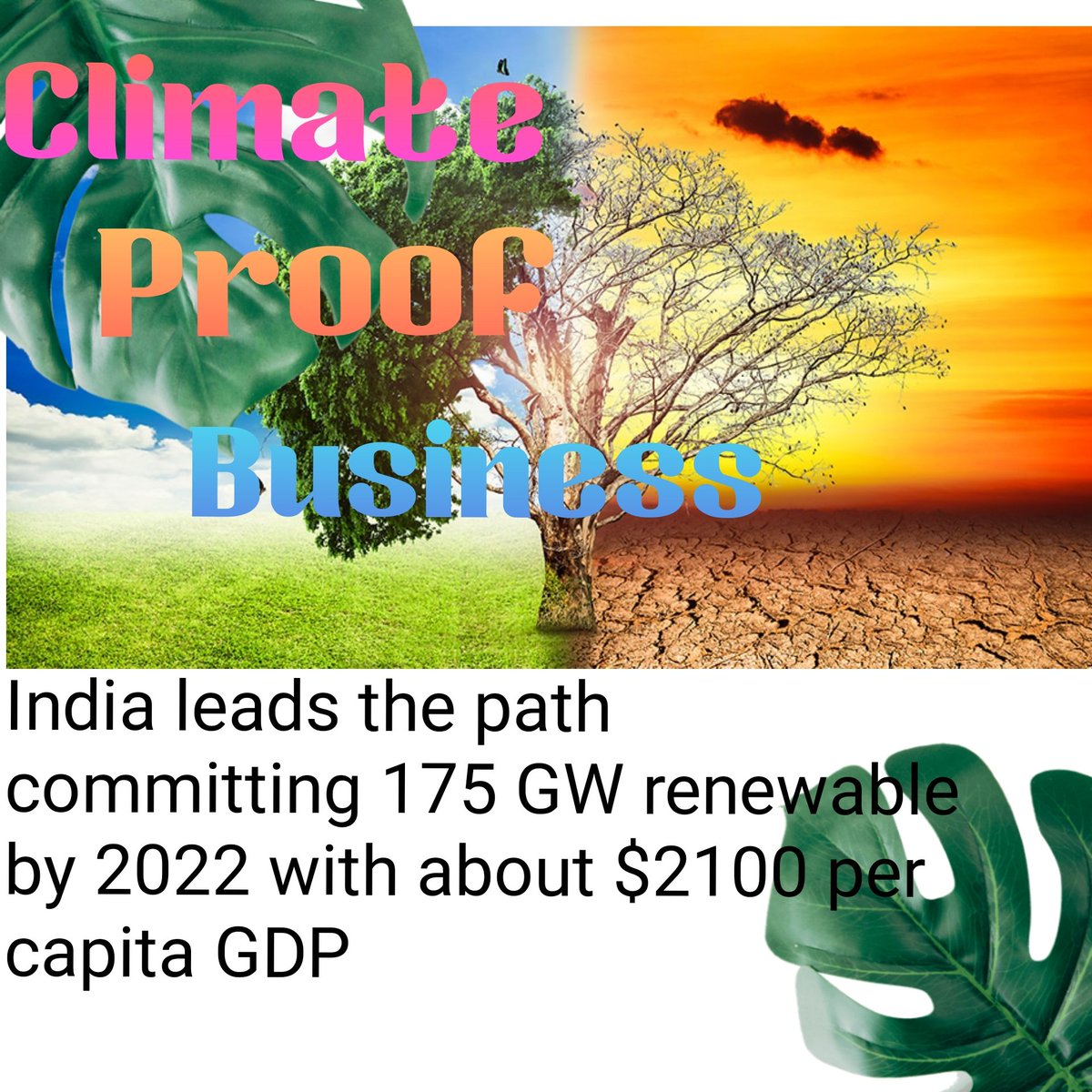 mittal_iitd's tweet image. With about $2100 per capita GDP, India leads the path for #climate by committing 175 GW RE by2022🙏 @DrSJaishankar @NITIAayog