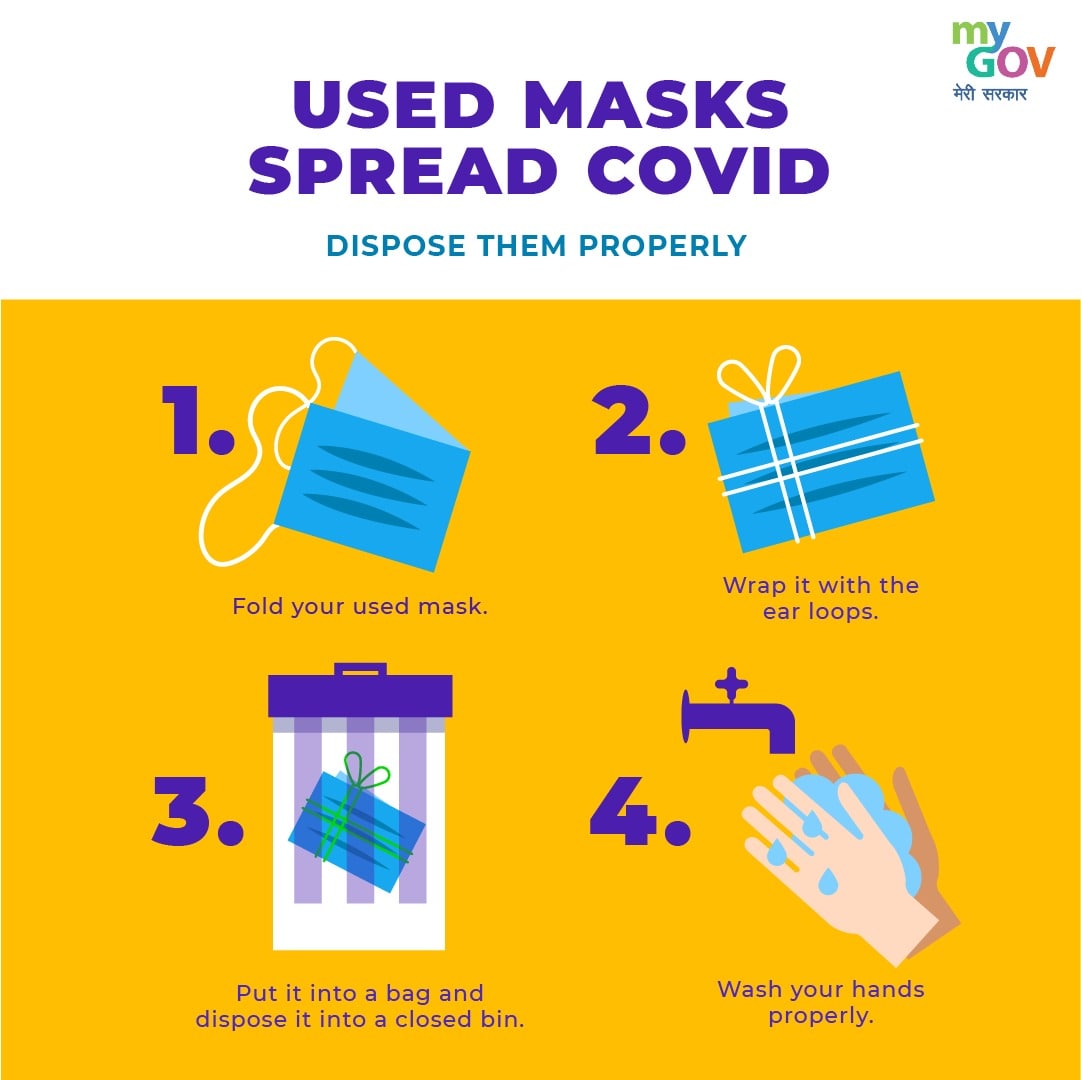 DHFWKA's tweet photo. Used masks spread #COVID
Know how to dispose them properly.
#MaskDisposal
@mla_sudhakar @DVSadanandGowda @ShobhaBJP @PCMohanMP @Tejasvi_Surya @CTRavi_BJP @kiranshaw @WFRising @citizenkamran
@RCBTweets @NammaKarnataka_ https://t.co/ag5OPvIPFC