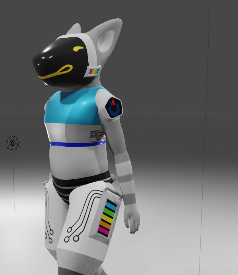 OFC I don't want to spend *too* much time on this since I'm going to be remaking this model in the not too distant future, or at least significantly changing it. The visor shape is a little off, the arms and hands are still a mess, and the shoulder pads are mishapen