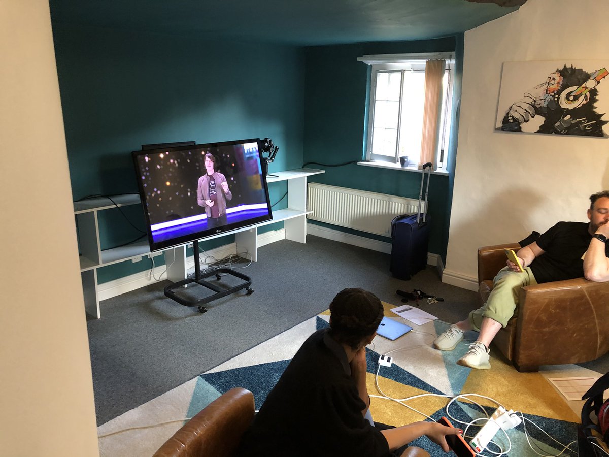 Watching <a href="/briancoxlive/">Brian Cox Live</a> in the green room at #IF2021 Not too late to register.  if.callsign.com #gettingnervous