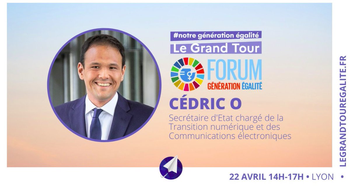 📢 RDV le 22 avril pour Le Grand Tour #NotreGénérationEgalité au campus virtuel de l'<a href="/insadelyon/">INSA Lyon</a> avec <a href="/cedric_o/">Cédric O</a> Secrétaire d’Etat chargé de la Transition numérique.
<a href="/Fatima__Bakhti/">Fatima Bakhti</a>, Sécrétaire Générale adjointe, représentera l'association
cc <a href="/opendiplo/">Institut Open Diplomacy</a>
 swll.to/X2zcQyG