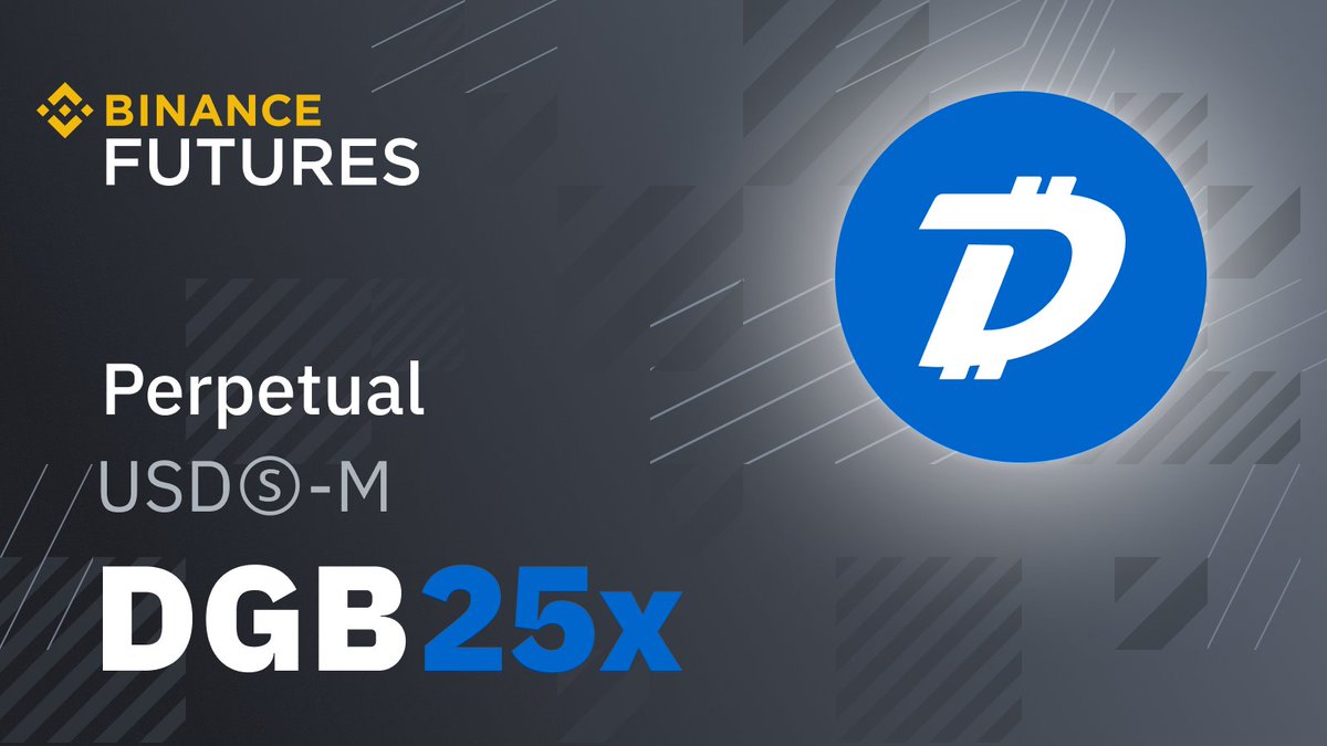 binance's tweet image. #Binance Futures Will Launch $USDT-Margined $DGB @DigiByteCoin Perpetual Contracts with Up to 25X Leverage

➡️ binance.com/en/support/ann…