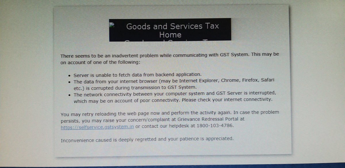 Kindly Extend The Due Date..
#gstnfailed
#Extend_Due_Dates
@cbic_india @nsitharamanoffc @Infosys_GSTN