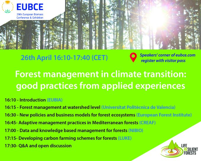 🤔Do you join us?
🙌Next Monday we celebrate an interesting working day with the participation of agents from the #forestry🌲🌳 sector. 
📍Online
⏰ 16:10 to 17:40 h. 

✍️Register here:  bit.ly/3mBbY3d