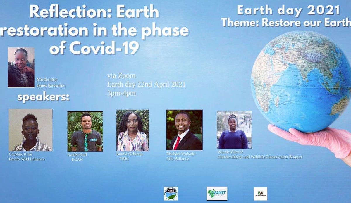 Join us on #EarthDay as we reflect on our restoration initiatives in the era of #COVID19. To share link soon <a href="/MitiAlliance/">Miti Alliance</a> <a href="/AfriClimatConvo/">Africa Climate Conversations</a> <a href="/WinnieCheche/">Cheche</a> <a href="/TBEi5/">TBEi</a> @kean_network <a href="/AfricanSustain3/">African Sustainability Network</a> <a href="/Carolinekibii/">Caroline Kibii (EWI)</a> <a href="/cookswelljikos/">Cookswell Jikos and Seedballs Kenya</a> <a href="/EarthDayKenya/">EarthDayKenya</a> <a href="/EarthNairobi/">Earth Optimism Nairobi</a> #restoration