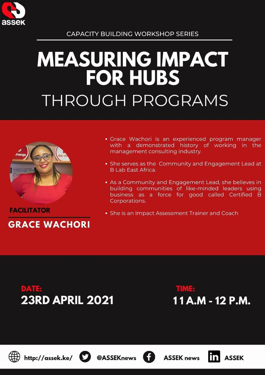 It's 3 days away! As a hub, how do you measure the impact of your programs? What tools are available in the market to gauge the effectiveness of these programs? 
Join us on  the 23rd April,11:00 a.m.-12:00 p.m to discuss Measuring Impact for hubs 
Register bit.ly/MeasuringImpac…