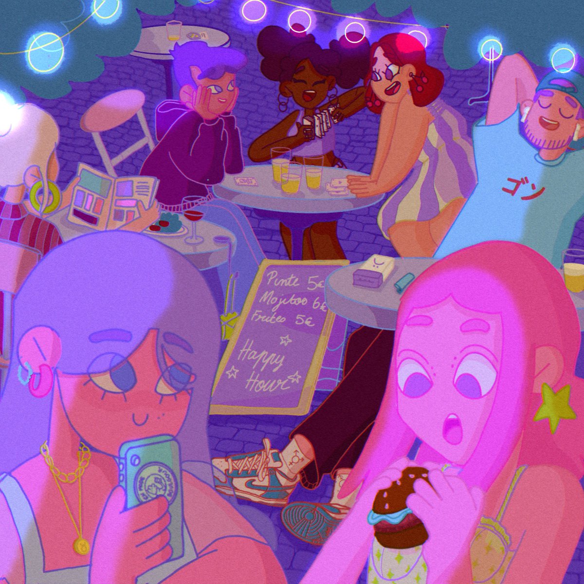 modmodmod_'s tweet image. ✨can'T wait for thOse summer nights ✨
#illustration #Procreate #HappyHour