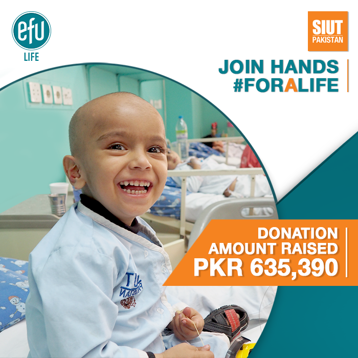 EFU_Life's tweet photo. Through your generosity #EFULife has  been able to raise PKR 635,390 to support #SUIT in their mission of providing healthcare to all with dignity and compassion.
We thank you for your large-heartedness and efforts as EFU Life’s #ForALife campaign for SIUT successfully concludes. https://t.co/FZpVDJVP7l