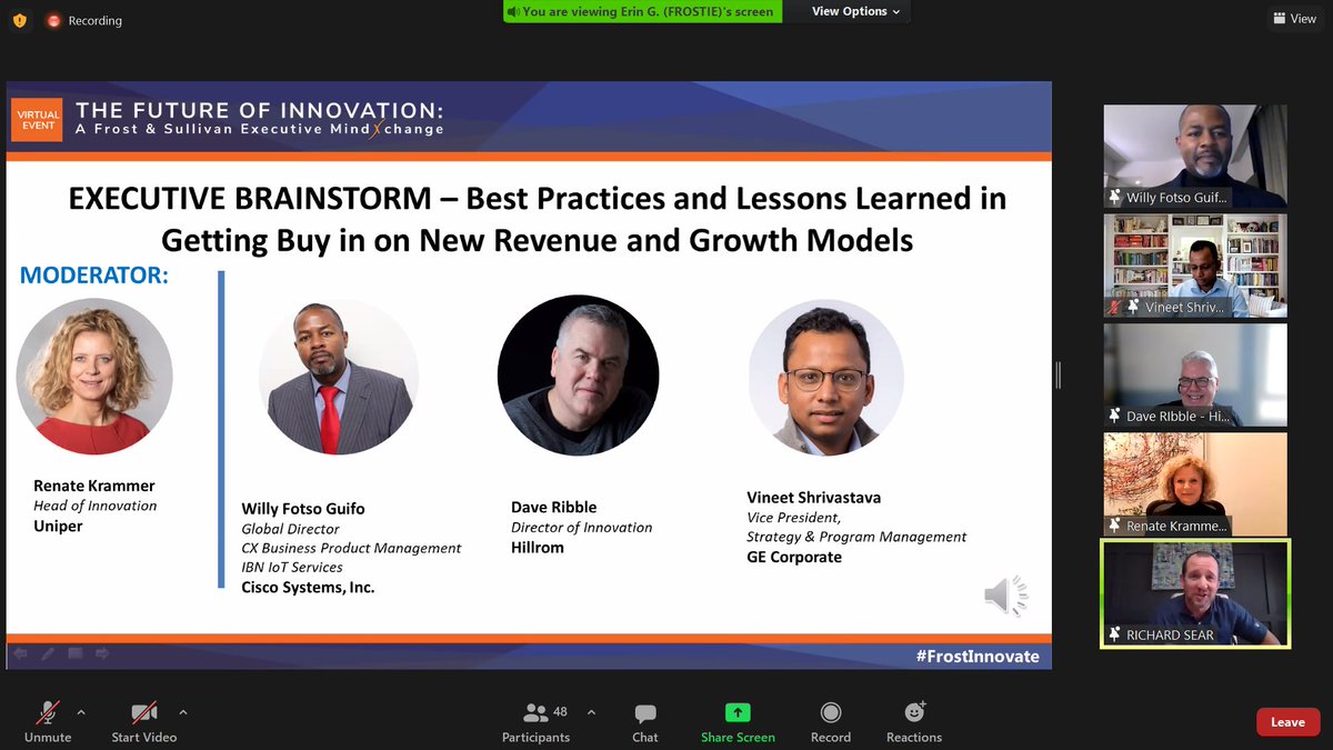 The Future of Innovation

Uniper aims to #EmpowerEnergyEvolution to create new revenue &amp; business models. Renate Krammer, Head of #Innovation at #Uniper, joined the <a href="/FS_events/">Frost & Sullivan</a> Virtual Executive MindXchange &amp; moderated the panel dedicated to buy-in on new revenue &amp; growth.