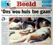 7/. On 10 March, another key moment was the failed attempt by the Afrikaner Resistance Movement (AWB) to prop up the puppet govt of Bophutatswana, whose leader was refusing to participate in the election.Front page photos of the shooting of three AWB members had a big impact.