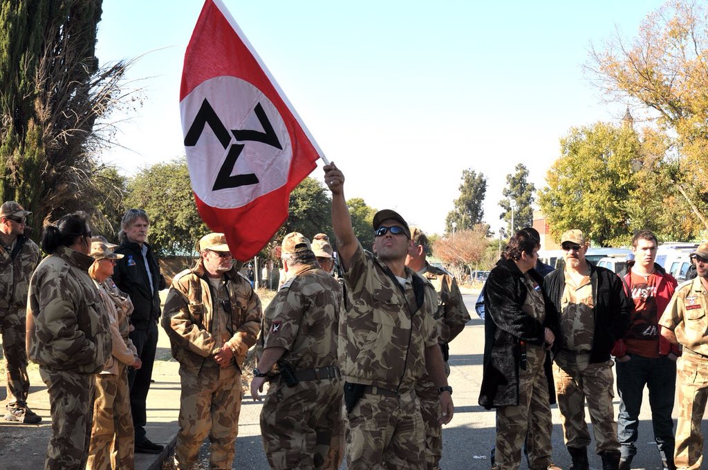 7/. On 10 March, another key moment was the failed attempt by the Afrikaner Resistance Movement (AWB) to prop up the puppet govt of Bophutatswana, whose leader was refusing to participate in the election.Front page photos of the shooting of three AWB members had a big impact.