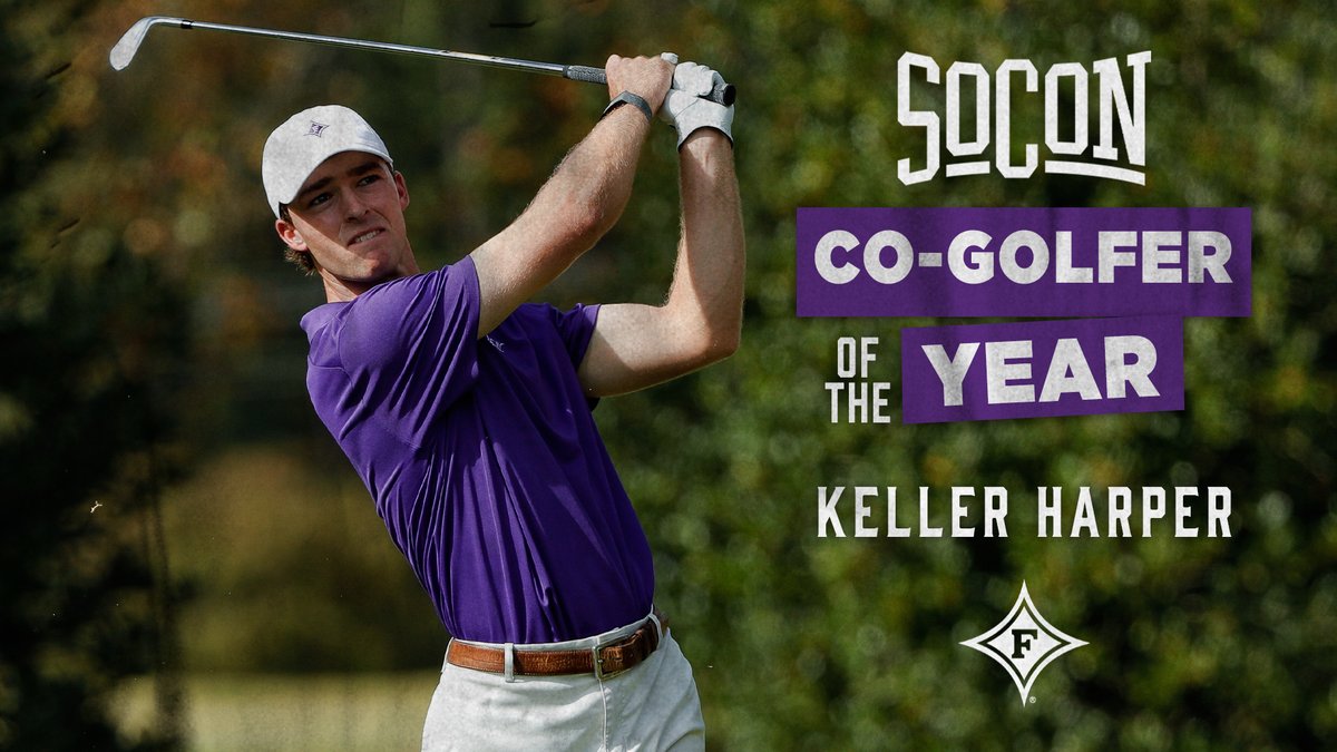 Keller Harper becomes just the second player in #SoConMGOLF history to be named Player of the Year three times! He also won the award in 2018 and 2019.