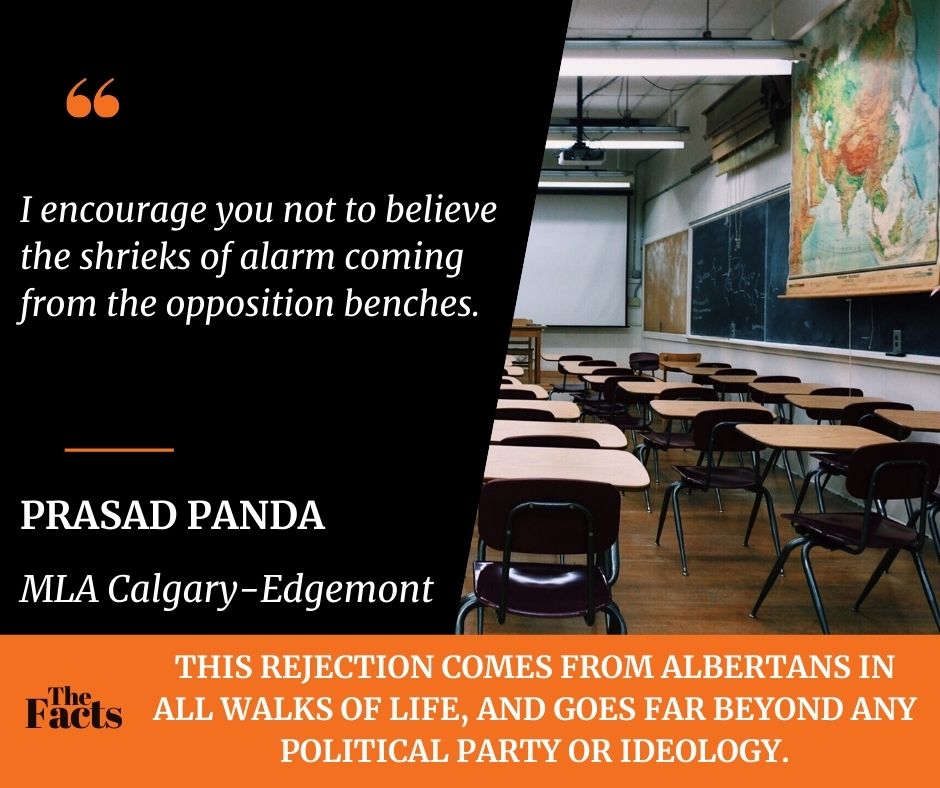 Last week MLA Prasad Panda sent out a letter in defense of his govt’s draft curriculum. In it he attributes all criticism of the curriculum to the NDP, and calls the NDP's alleged attack purely ideological.  #abed  #abpoli  #abcurriculum (1/11)