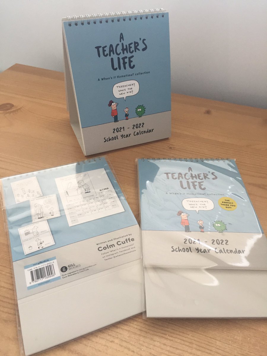 whensithometime's tweet photo. I received early advanced copies of ‘A Teacher’s Life Desk Calendar’ today and I’m delighted with how it turned out! 
It’s available for preorder right now with Easons: https://t.co/D9P5ovfmeK… and will be available in all bookshops May 1st! @Gill_Books @easons @DubrayBooks https://t.co/tFqbeFO9p8