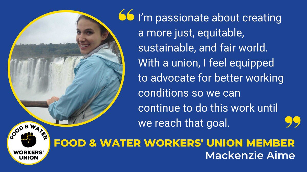 FWWunion's tweet image. MEMBER SPOTLIGHT: Mackenzie works in Iowa City, Iowa on @foodandwater's campaign for a factory farm moratorium.

She is committed to fighting for a better, more just food &amp;amp; farm system, and believes our union will help her stay in this fight for the long haul! #WeAreTheUnion