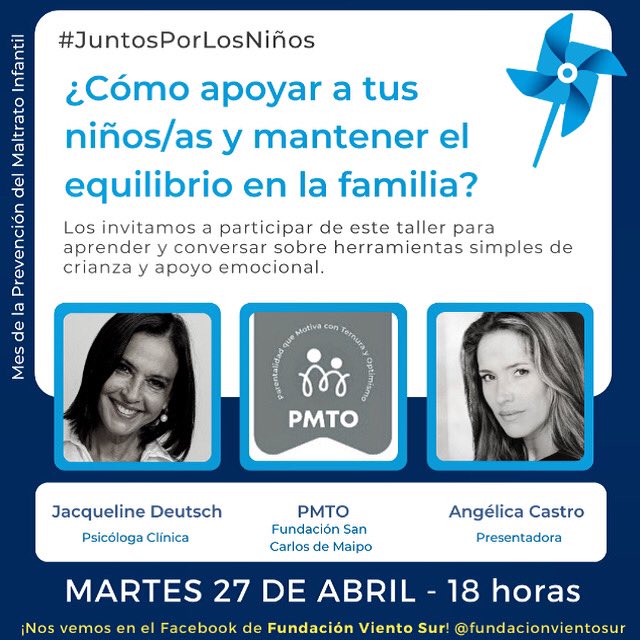 Hoy a las 18 hrs, no te lo pierdas #JuntosPorLosNiños @fundacionvientosur
