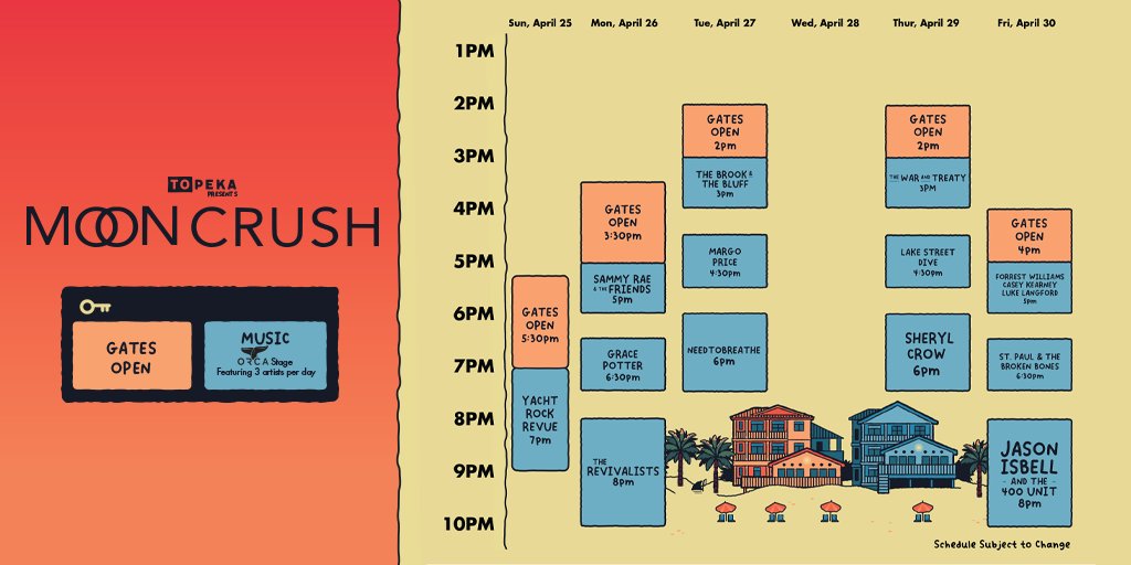 We wanted to give you all a heads up that we've updated the gate opening times for the remaining days of the vacation. Please see the below times and plan accordingly: Tuesday - gates open at 2:00pm Thursday - gates open at 2:00pm Friday - gates open at 4:00pm