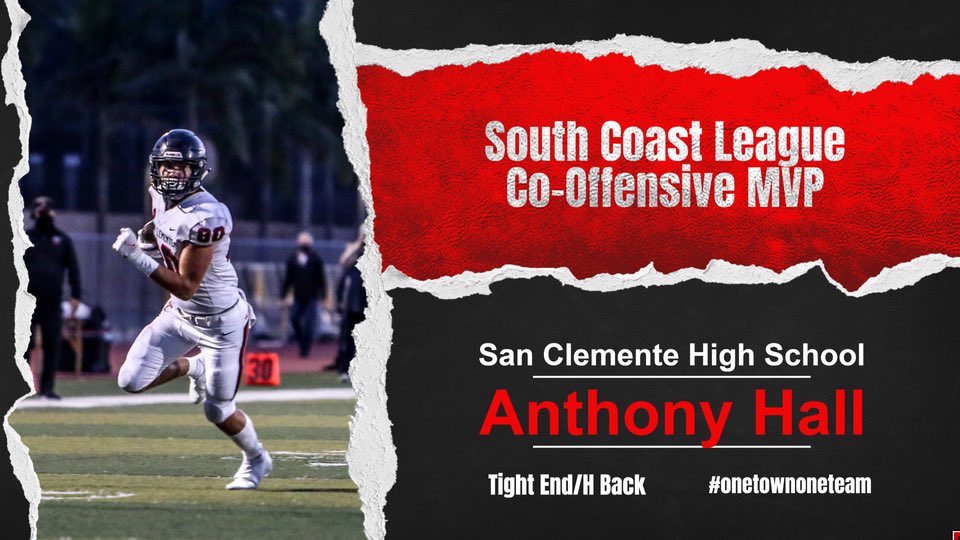 Triton Football (@tritonfootball) on Twitter photo Congrats to <a href="/antlhall/">Anthony Hall</a> on being named “South Coast League Co-Offensive Player of the Year”. Tony had a great senior season & did so many different things on offense to make our team successful. He is the epitome of the phrase “Blue Collar” A vital member of our #onetownoneteam Congrats to <a href="/antlhall/">Anthony Hall</a> on being named “South Coast League Co-Offensive Player of the Year”. Tony had a great senior season & did so many different things on offense to make our team successful. He is the epitome of the phrase “Blue Collar” A vital member of our #onetownoneteam