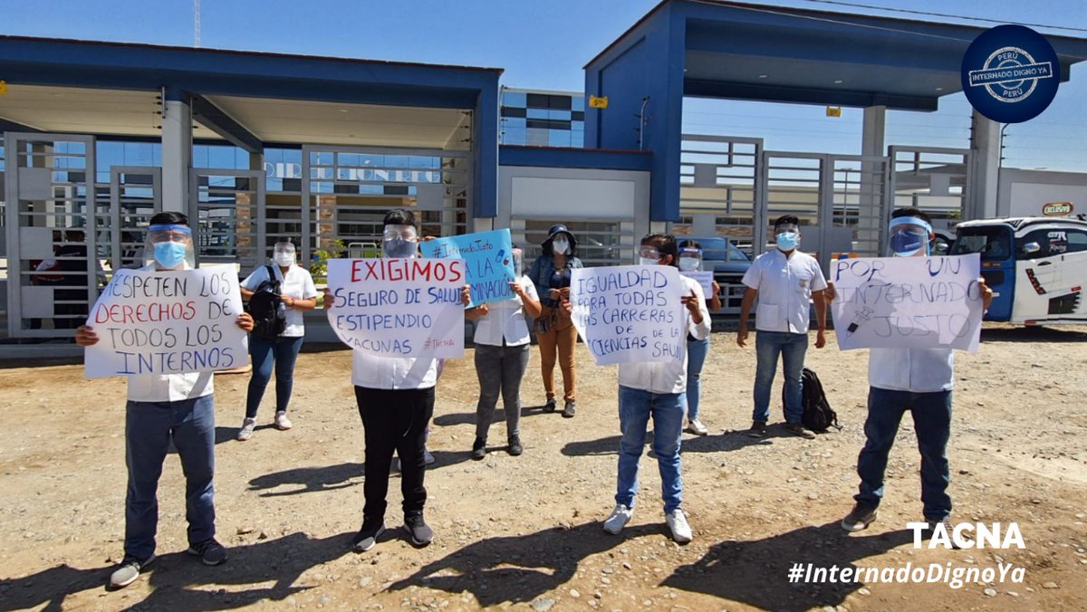 DignoYa's tweet photo. TACNA - PRESENTE 🇵🇪🇵🇪💪💪💪
Sumando esfuerzos en todo el país, por un internado justo, digno e igualitario.
#InternadoDignoYa #internado2021 https://t.co/PWkqPvFHy7