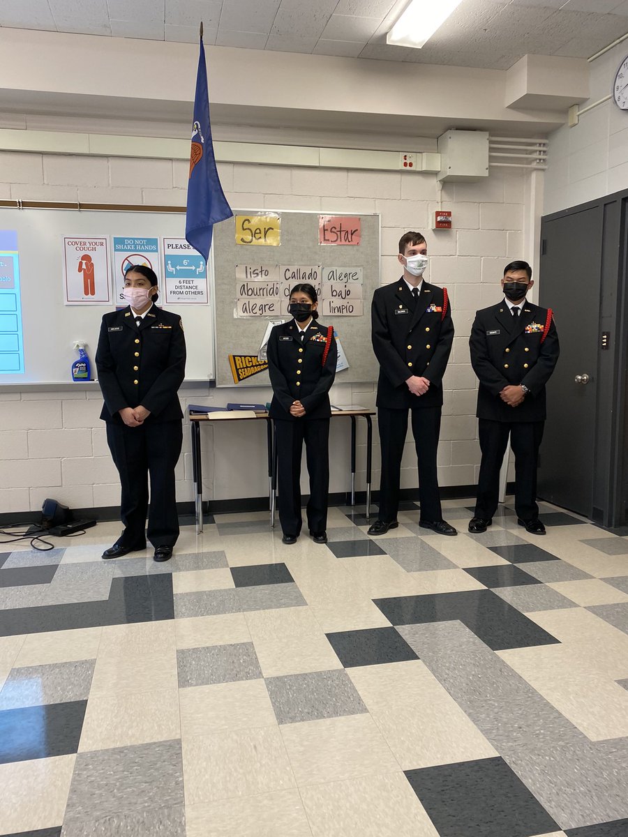 Rickover Naval Academy Cadet Commander &amp; key leadership briefed Commander Joe Hankins - Director NJROTC Area 3 and Cadre from CPS JROTC as part of their Annual Military Inspection. These cadets are awesome! This was Area 3’s first in-person cadet brief since COVID. Outstanding!