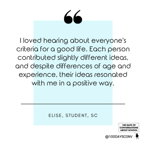 We are excited to be a part of the 100 Days of Conversations mission to reimagine school through conversation between students, educators, and community members!
100daysofconversations.org