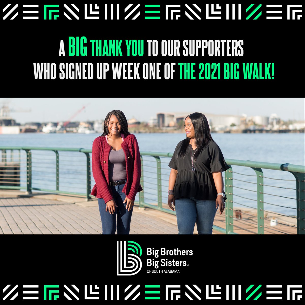 A BIG thank you to all the Bigs who have started their own fundraising pages. We’ve raised $6,907 in the first week and couldn’t have done it without you! It’s not too late to sign up at bigwalk.org today! #BigWalk2021 #WilkinsMiller #Hargrove #AlabamaPower
