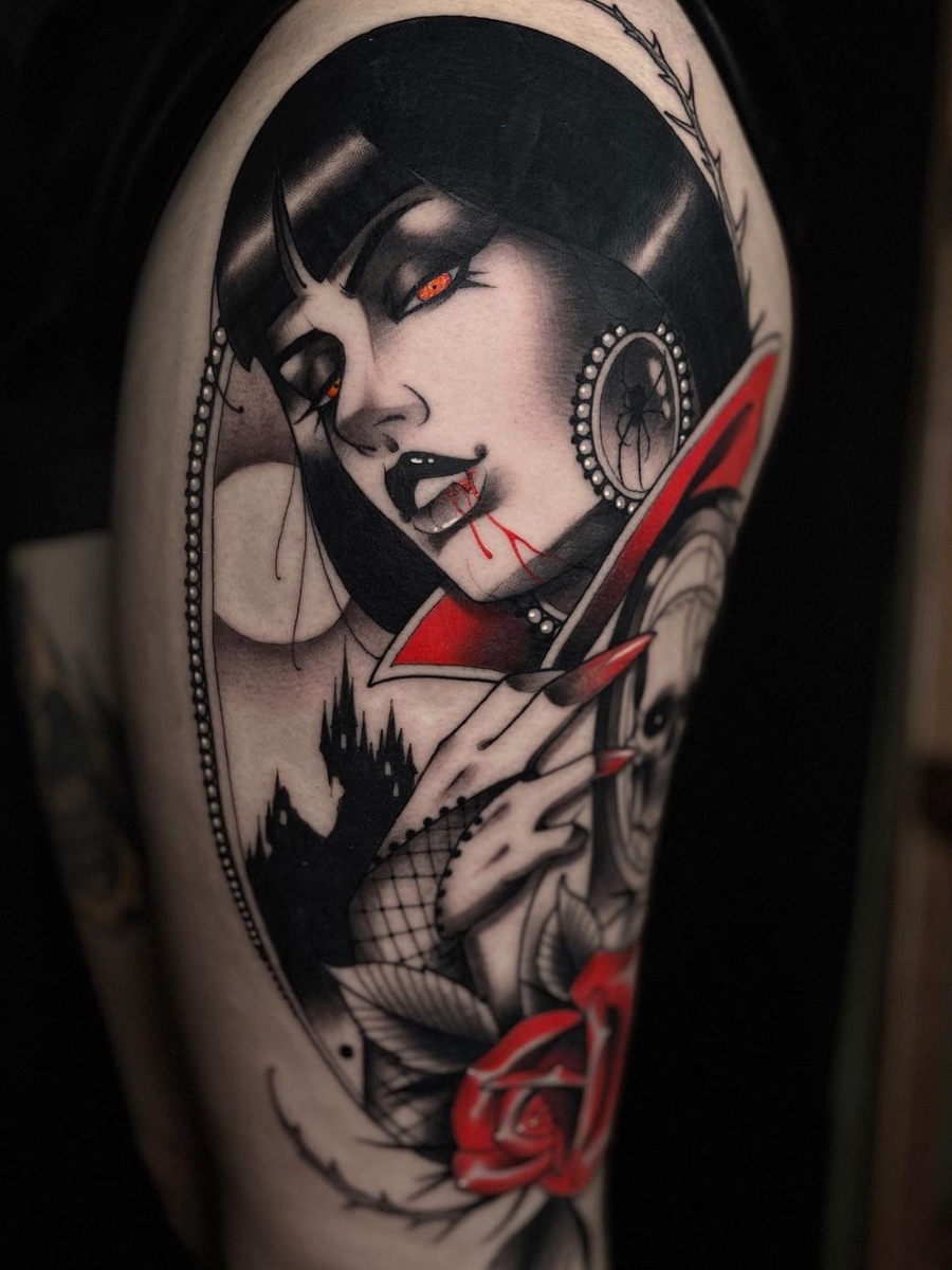 Kevin Navarro \u003e Vampira #tattoo #ink #art, image size:900x1200
