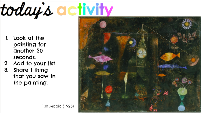 Arts integration themed morning meeting this week! Ss will critique, compare, &amp; observe art from Degas &amp; Klee. using the  <a href="/ProjectZeroHGSE/">Project Zero</a> thinking routine ten times two! <a href="/McKKaleidoscope/">Cardinal Kaleidoscope</a> @McK_Trainor