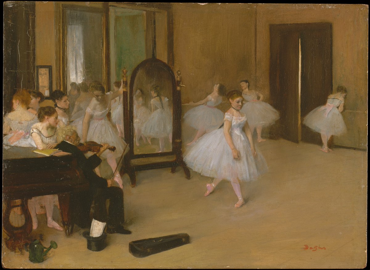 RaiCultura's tweet photo. 🎨 L’opera d’arte del giorno
Edgar Degas, La classe di danza (Chasse de danse), 1871, olio su tela, New York, The Metropolitan Museum Of Art

#CondividiLaCultura https://t.co/GUOXNr290U