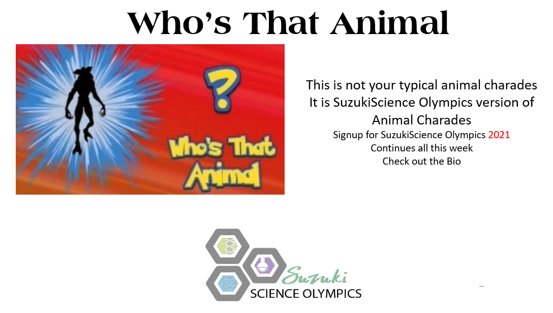 How are you with body language and acting? Signup for <a href="/SuzukiScience/">C. Ellis</a> Olympics 2021. Continues all this week. Check out the Bio. <a href="/DavidSuzukiSS/">David Suzuki Secondary School</a>