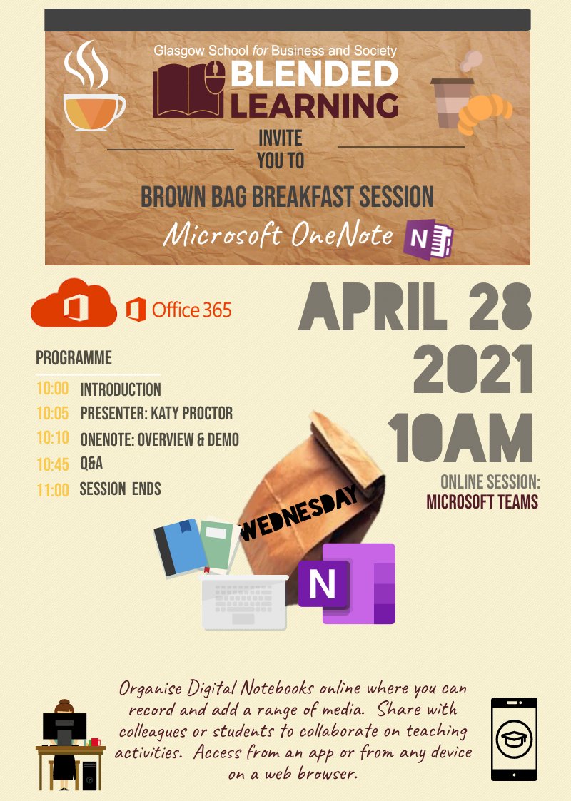 GSBSlearntech's tweet image. Looking forward to our penultimate @GCU_GSBS #GSBSBBS for this academic session, led by the talented Katy Proctor @feministblurb of @SocialscienceG who&apos;ll be divulging how she uses @msonenote with students to make collaboration and learning more interactive and engaging.