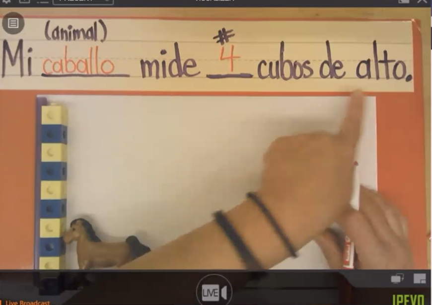 LileanaLedezma's tweet photo. "OraciΓ³n de apoyo": A great way to have Ss use #CompleteSentences and #ContentSpecificVocabulary! LSRW happening RIGHT NOW in a Kindergarten dual language #hybrid classroom! #NABE2021 https://t.co/j5NLXPNhwq