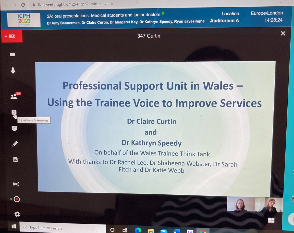 It was a pleasure to share the results of @Wales_TTT research into Professional Support Unit for Trainees in @HEIW_NHS with @speedikins at #ICPH2021