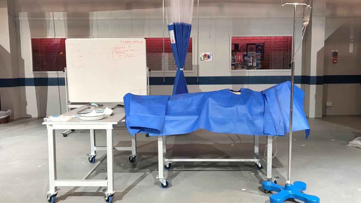 For Who Cares by Michael Wynne, a play about the NHS, our teams have helped transform the Ivy Arts Centre into a hospital wing. Thanks to the BMI Mount Alvernia Hospital for lending us IV stands. Screening 12-13 May. Book free tickets: gsauk.org/events @BMIMtAlvernia
