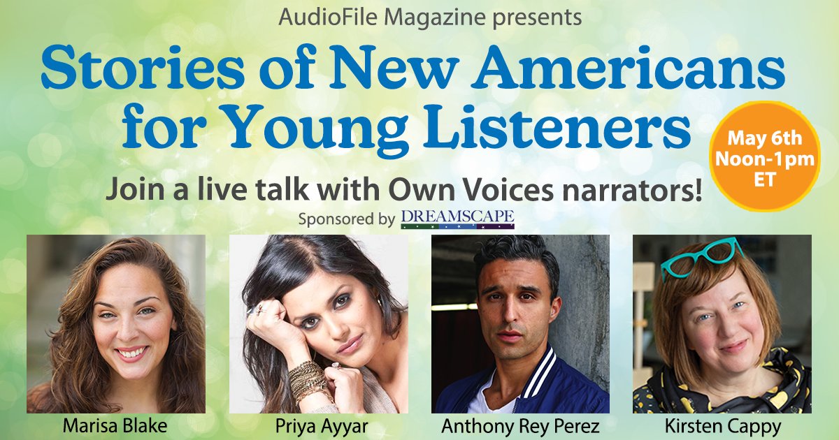 KirkusAudiobook's tweet photo. Have you registered for our #WelcomingVoices #webinar next week, co-sponsoed by @Dreamscapeaudio &amp; featuring @MarisaBlakeActs Priya Ayyar Anthony Rey Perez &amp; moderator Kirsten Cappy? Get on it! https://t.co/QvZe9Bl713 https://t.co/QhsKLo5iQO