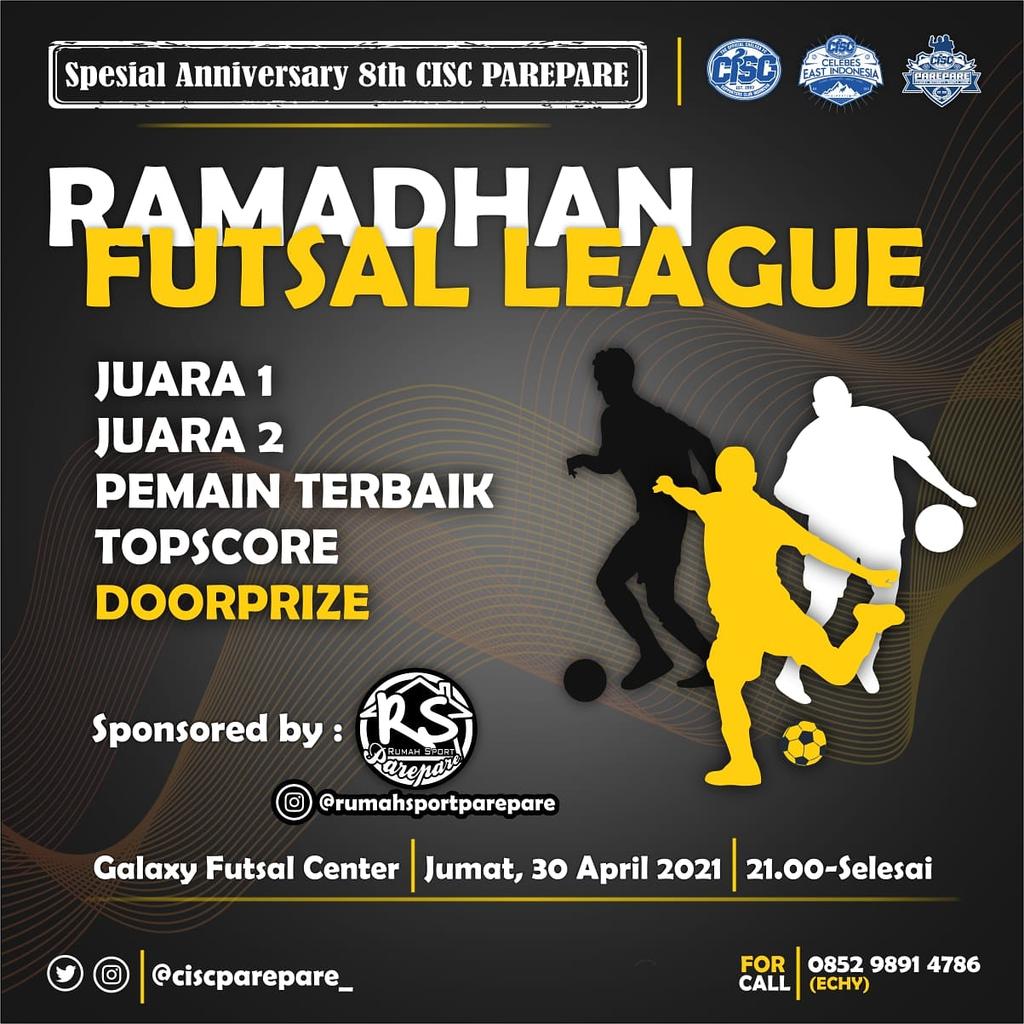 CISCparepare_'s tweet image. Ramadhan Futsal League CISC PAREPARE 2021

#RamadhanFutsalLeague  #CISCparepare #ThisIsCISC #ThePrideofCISC #Ewako