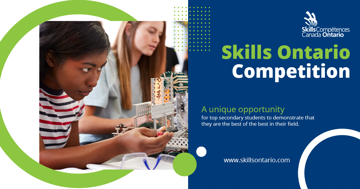 The Skills Ontario Competition offers a unique opportunity for top secondary students to demonstrate that they are the best of the best in their field.🏆

Find out more: bit.ly/3n71I2M  

#skillscompetition #skillsontariocompetition