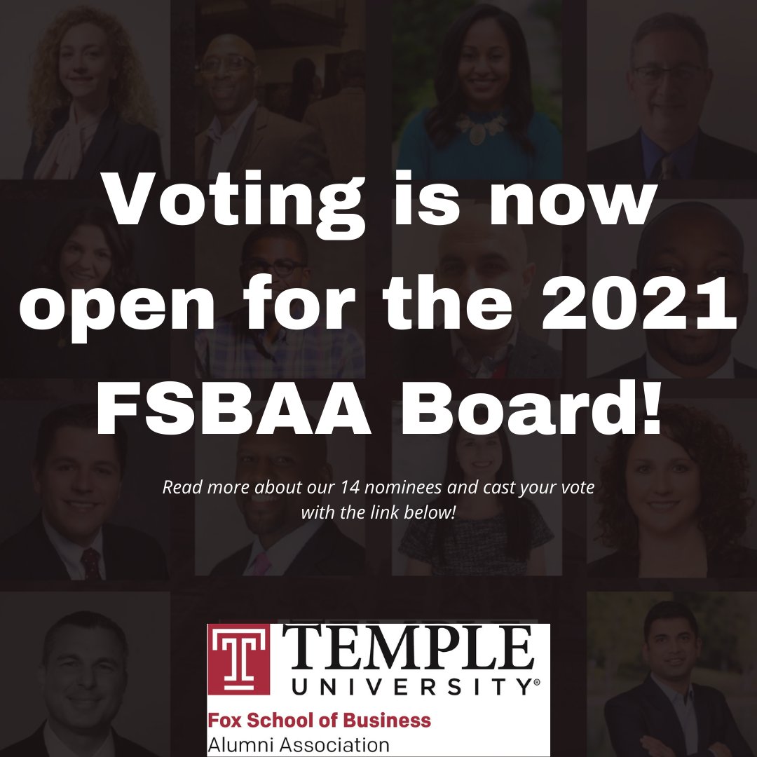 Voting is now open for the 2021 FSBAA Board Nominees! These nominees will be chosen to fill our Director-at-Large positions for the 2021-2023 board term. Read more about each nominee and cast your vote here:bit.ly/FSBAAElections!