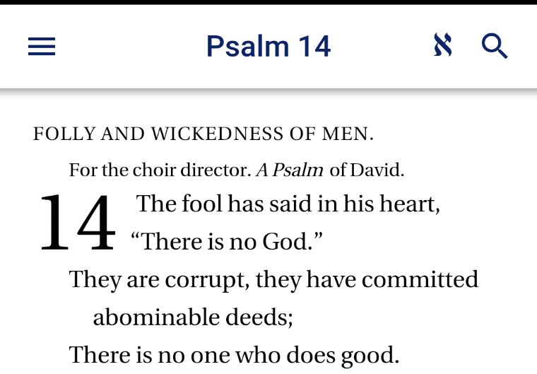 Per the above, Walton notes the divine name "Yahweh" expresses an identity linked with a function or role. In Ps 14 (cf. Ps 53) the "fool" has drawn the conclusion that God will not act against his corrupt ways. "Existence" can be seen in relation to the Deity's activity.