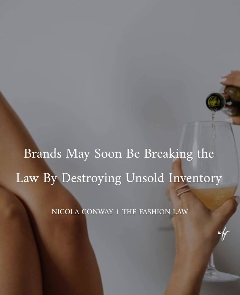 Could fashion brands finally be held accountable for the unfathomably unsustainable practice of destroying clothing? 

Words by Nicola Conway at The Fashion Law
.
.
"It is widely known that brands around the world have a long history of destroying over-o… instagr.am/p/COK-_ZpHV2E/