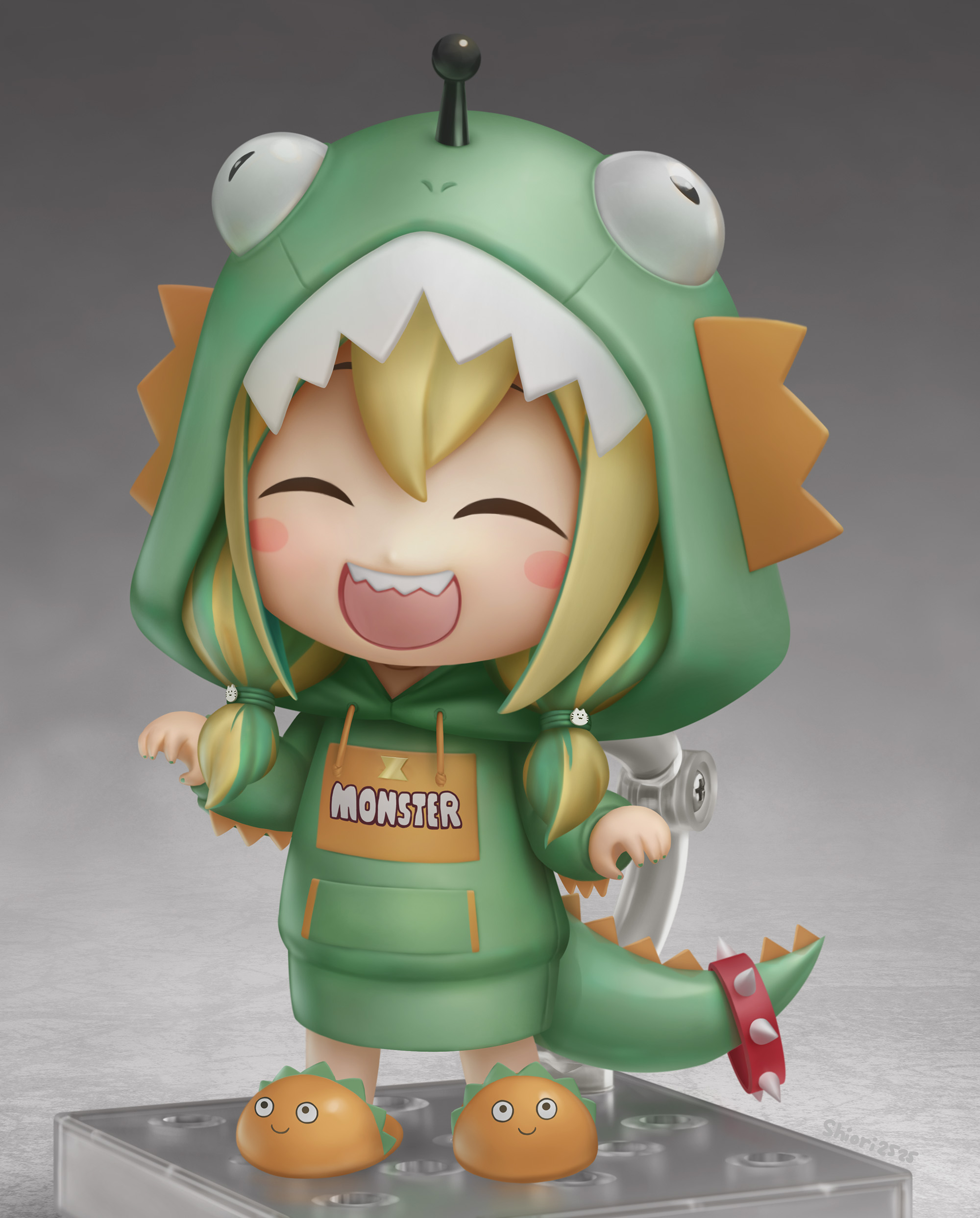 Shiori2525 on X: Pikamee fanart painting in nendoroid style. I