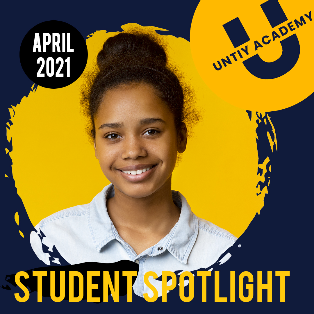 UnityAcademy3's tweet image. Unity Academy proudly presents our Student Spotlight for April!  Alison James is a rising 10th grader and aspiring dentist.  Alison endeavors to attend GA Tech when she graduates and will study biomechanical engineering with a focus on dental prosthesis! #WeAreUnity #GirlPower