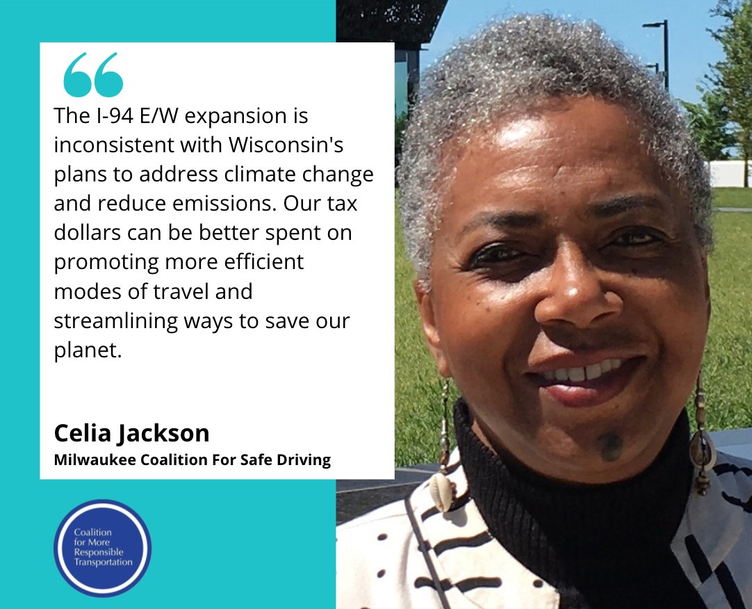 Make your voice heard and speak up for safe, healthy, equitable, accessible transportation for all Wisconsinites! Contact your state representative about better transportation funding for our state. #TransformTransportation #I94Expansion #FixatSix